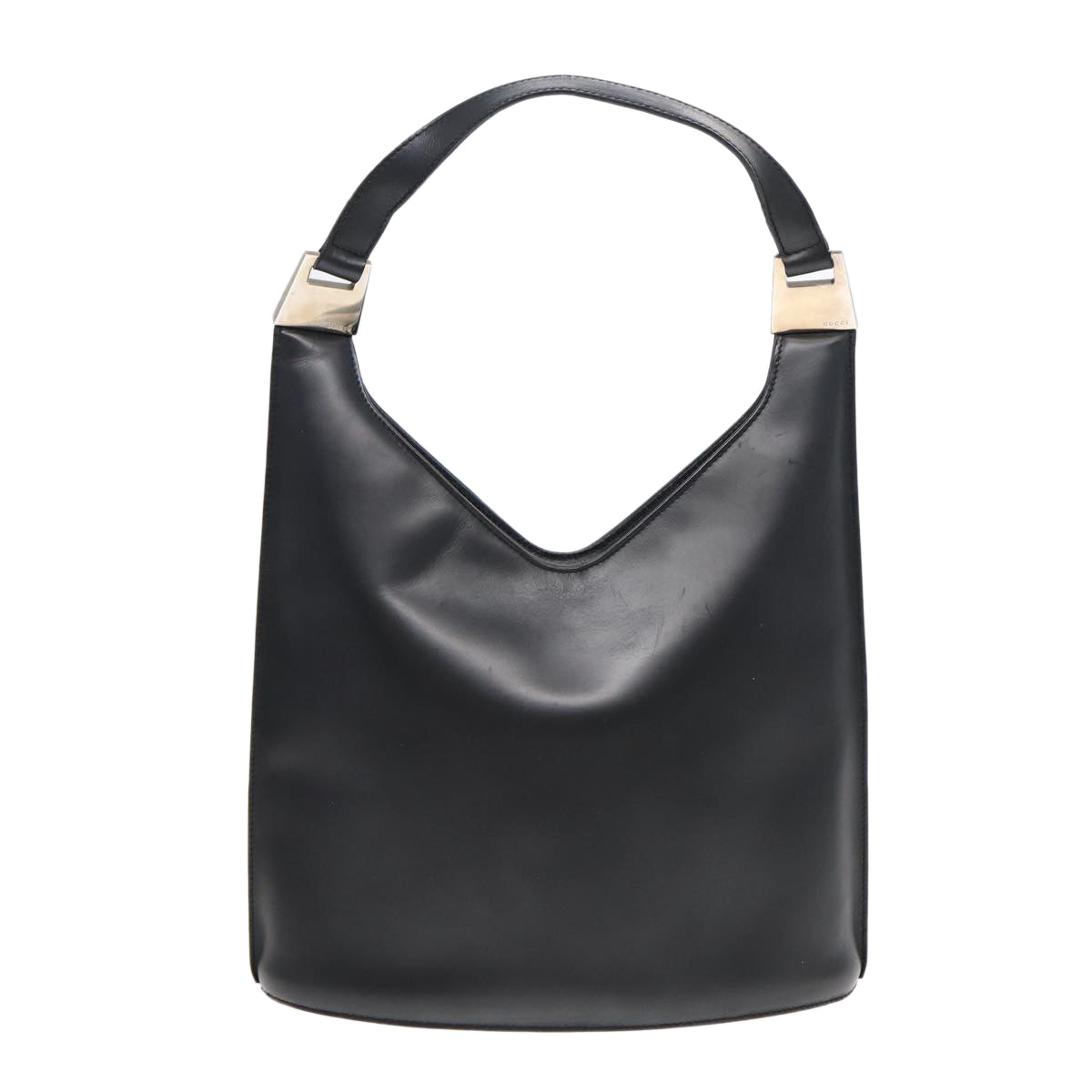 GUCCI Shoulder Bag Leather Black Silver 001 2113 3010 Auth fm3745