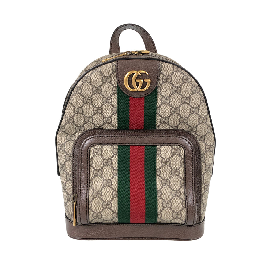 GUCCI GG Supreme GG Small Backpack Double G Backpack Backpack
