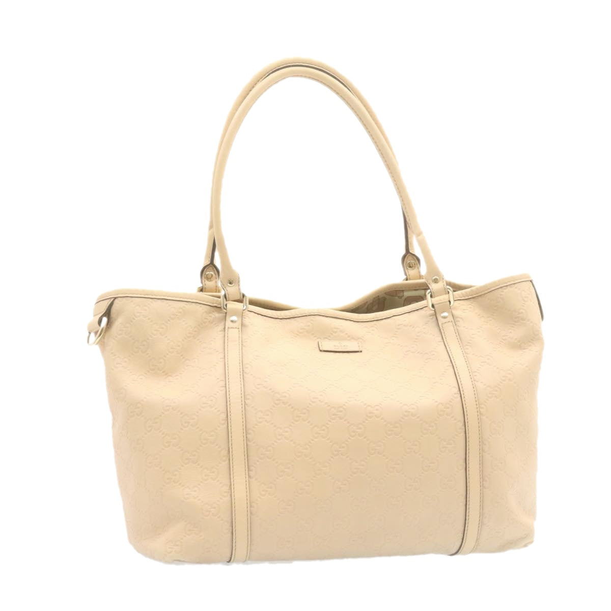 GUCCI Shima Tote Bag Leather Beige am1040g