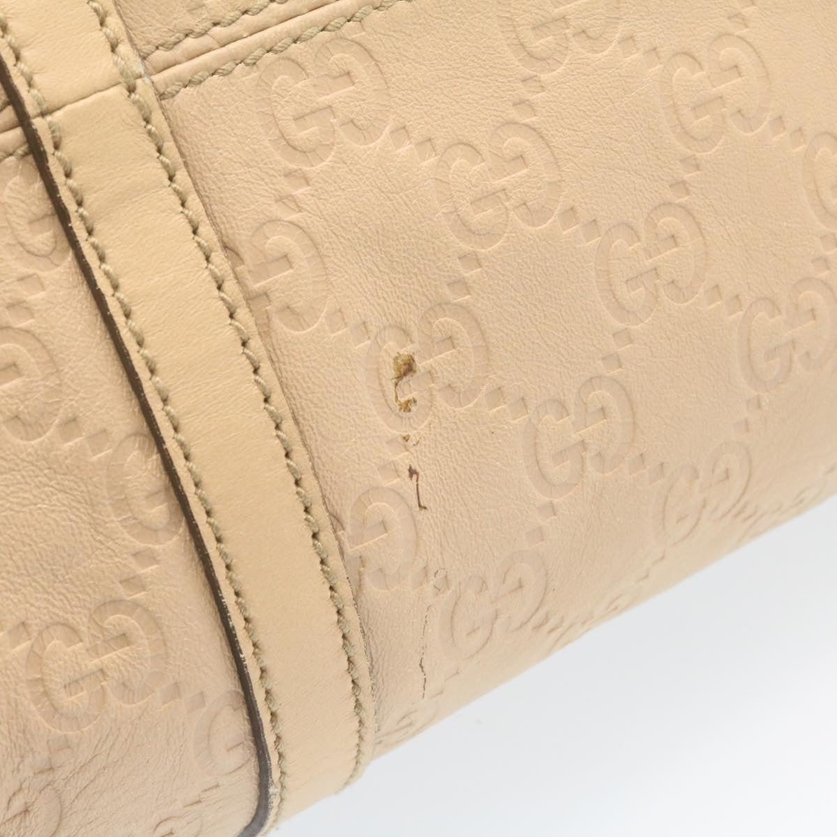 GUCCI Shima Tote Bag Leather Beige am1040g