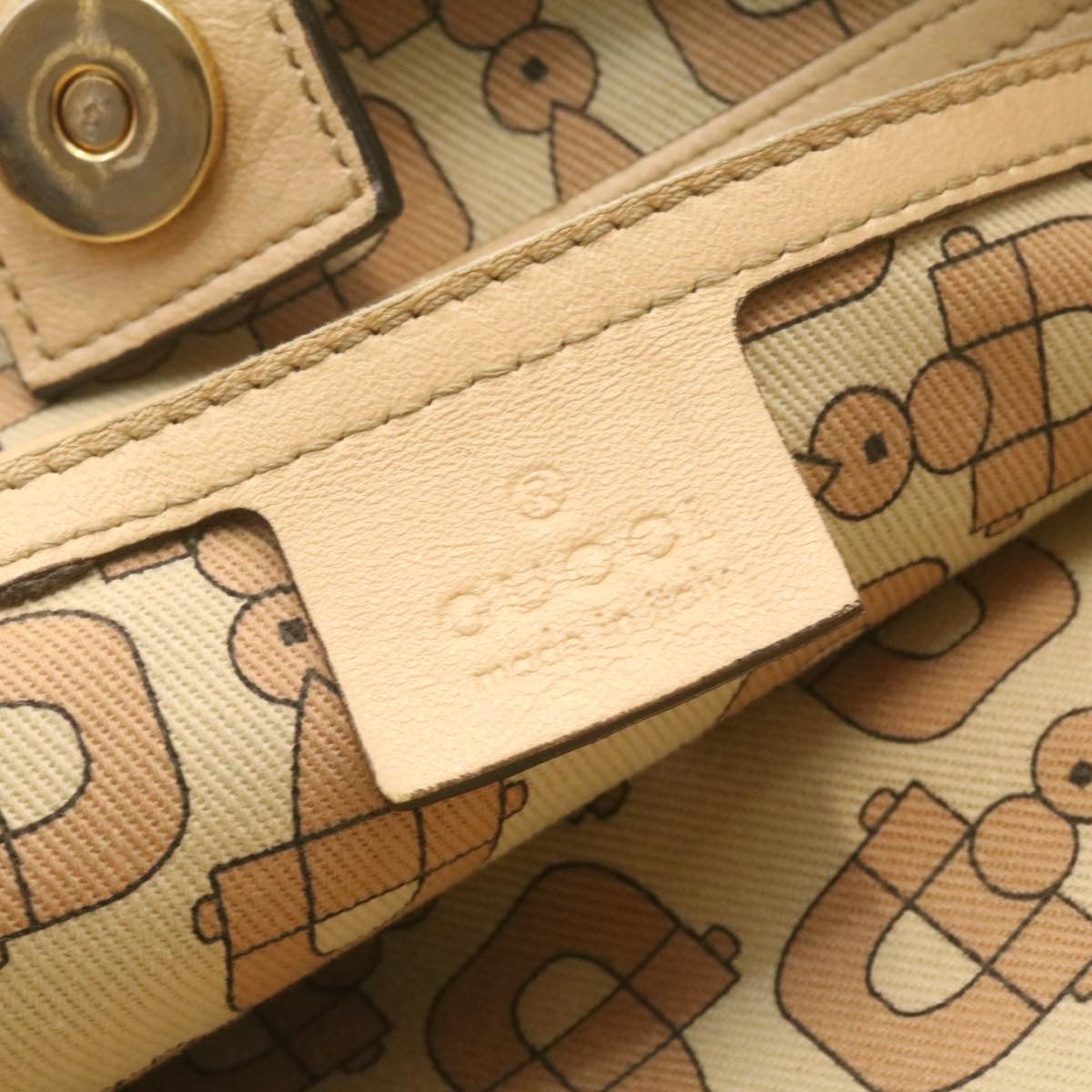 GUCCI Shima Tote Bag Leather Beige am1040g