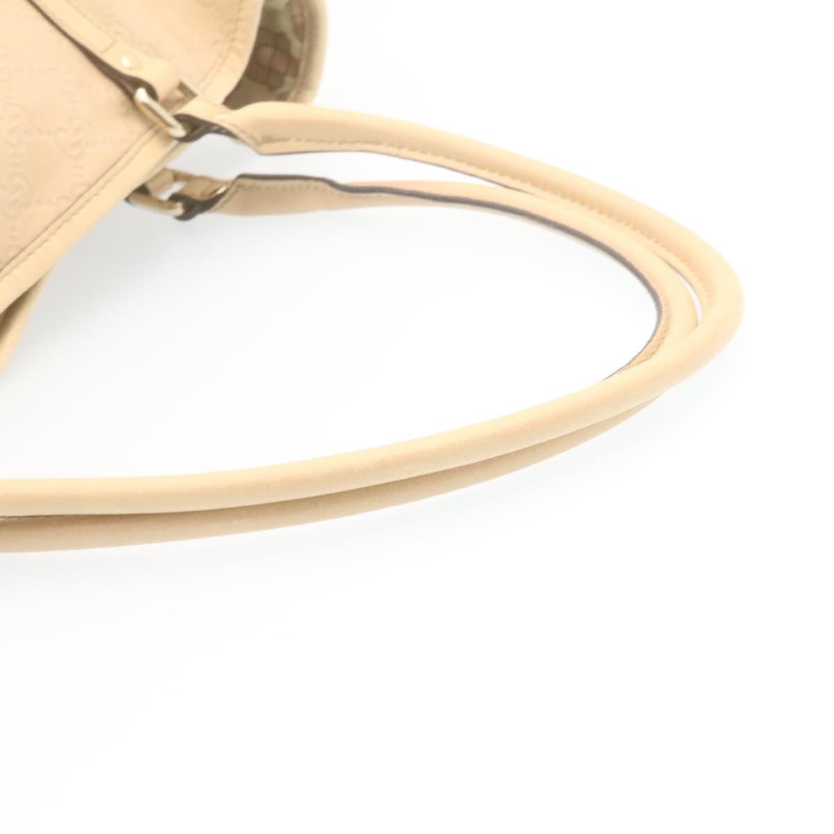 GUCCI Shima Tote Bag Leather Beige am1040g