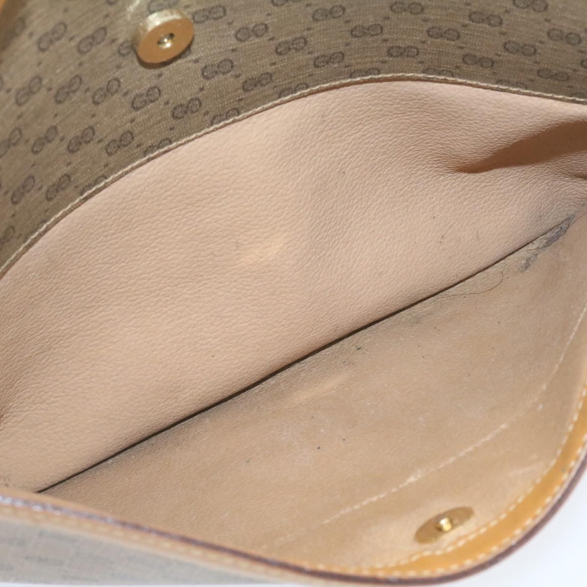 GUCCI Micro GG Canvas Cross body Shoulder Bag PVC Leather Beige am1195g