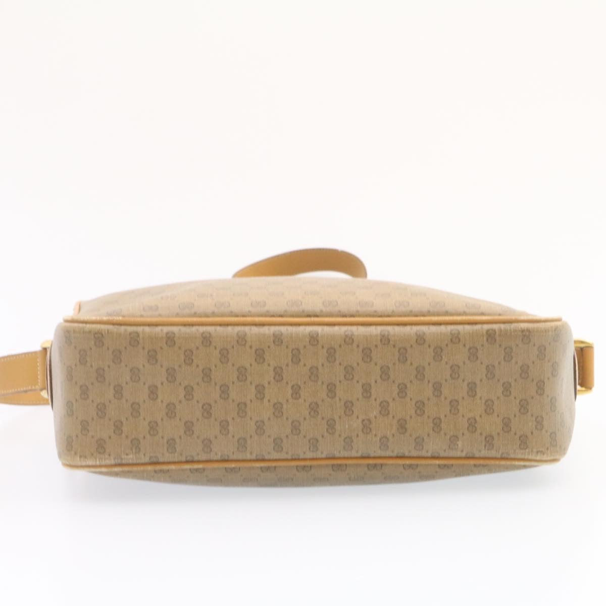 GUCCI Micro GG Canvas Cross body Shoulder Bag PVC Leather Beige am1195g