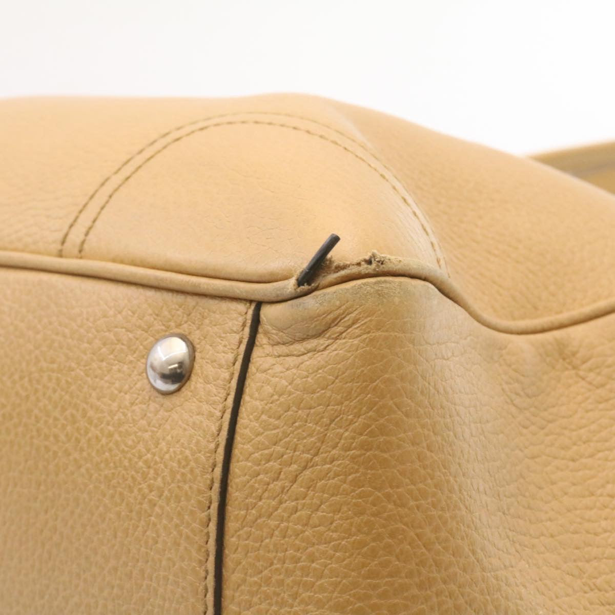 GUCCI Princy Line Tote Bag Leather Beige am1445g