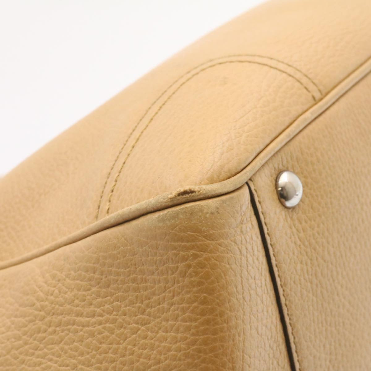 GUCCI Princy Line Tote Bag Leather Beige am1445g