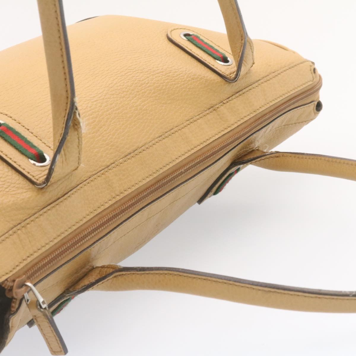 GUCCI Princy Line Tote Bag Leather Beige am1445g
