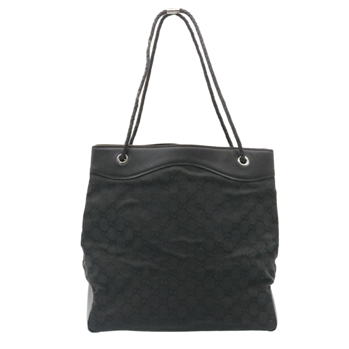 GUCCI GG Canvas Shoulder Bag Canvas Black am1813g