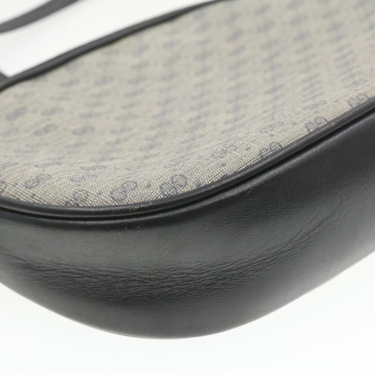 GUCCI Micro small GG Canvas Shoulder Bag PVC Leather Blue am286g