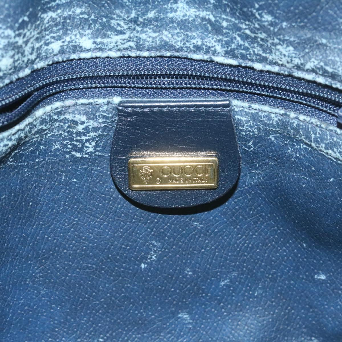 GUCCI Micro small GG Canvas Shoulder Bag PVC Leather Blue am286g