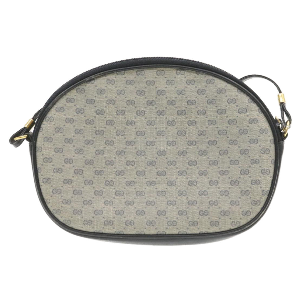 GUCCI Micro small GG Canvas Shoulder Bag PVC Leather Blue am286g