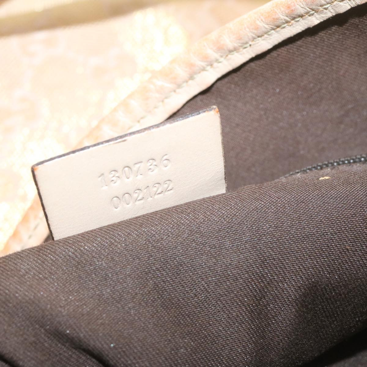 GUCCI GG Canvas Shoulder Bag Nylon Pink Gold am427g