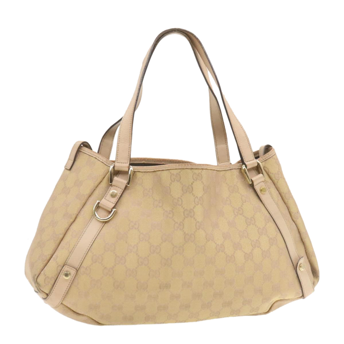 GUCCI GG Canvas Shoulder Bag Nylon Pink Gold am427g