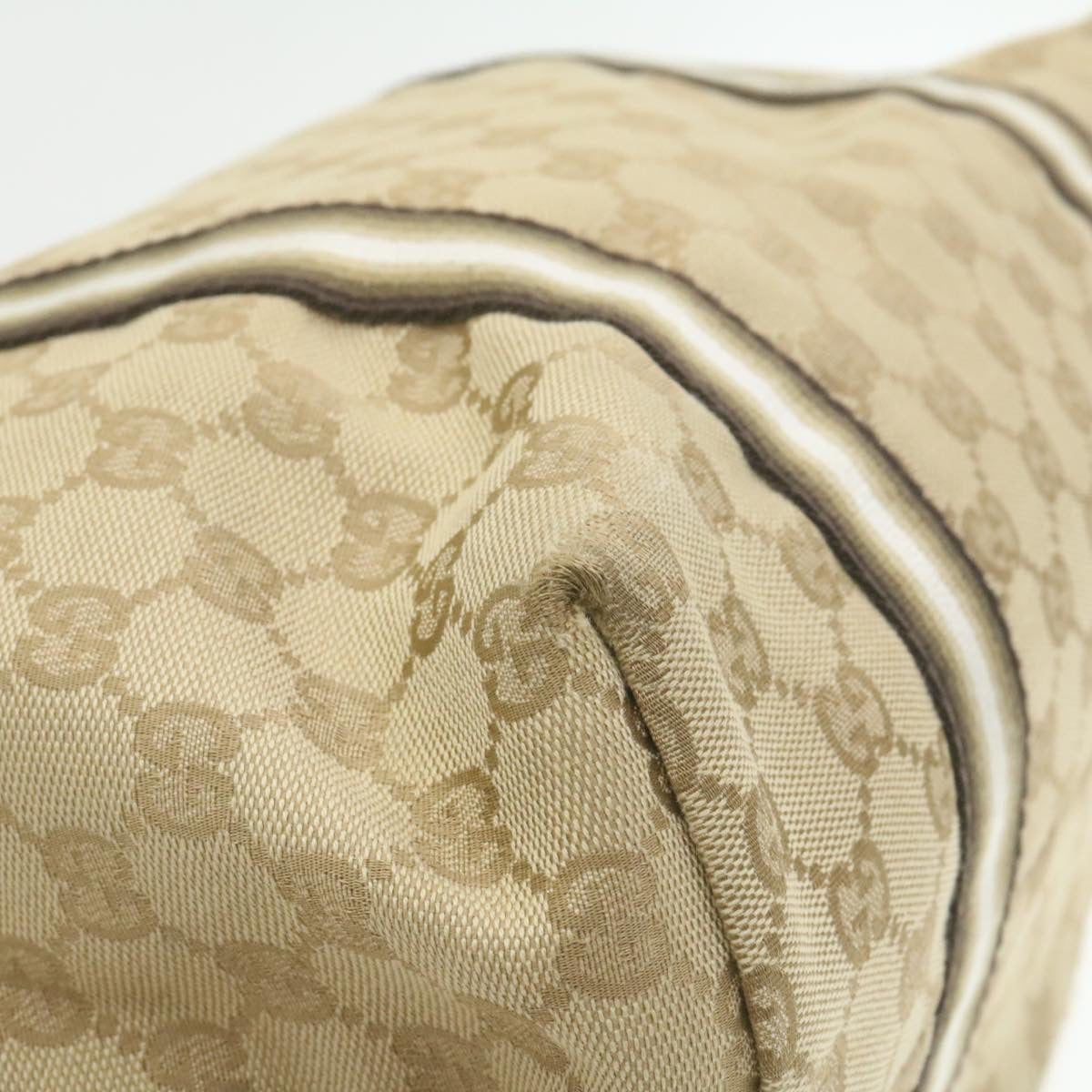 GUCCI Sherry Line GG Canvas Tote Bag Canvas Beige Gold Brown 139260 am626g