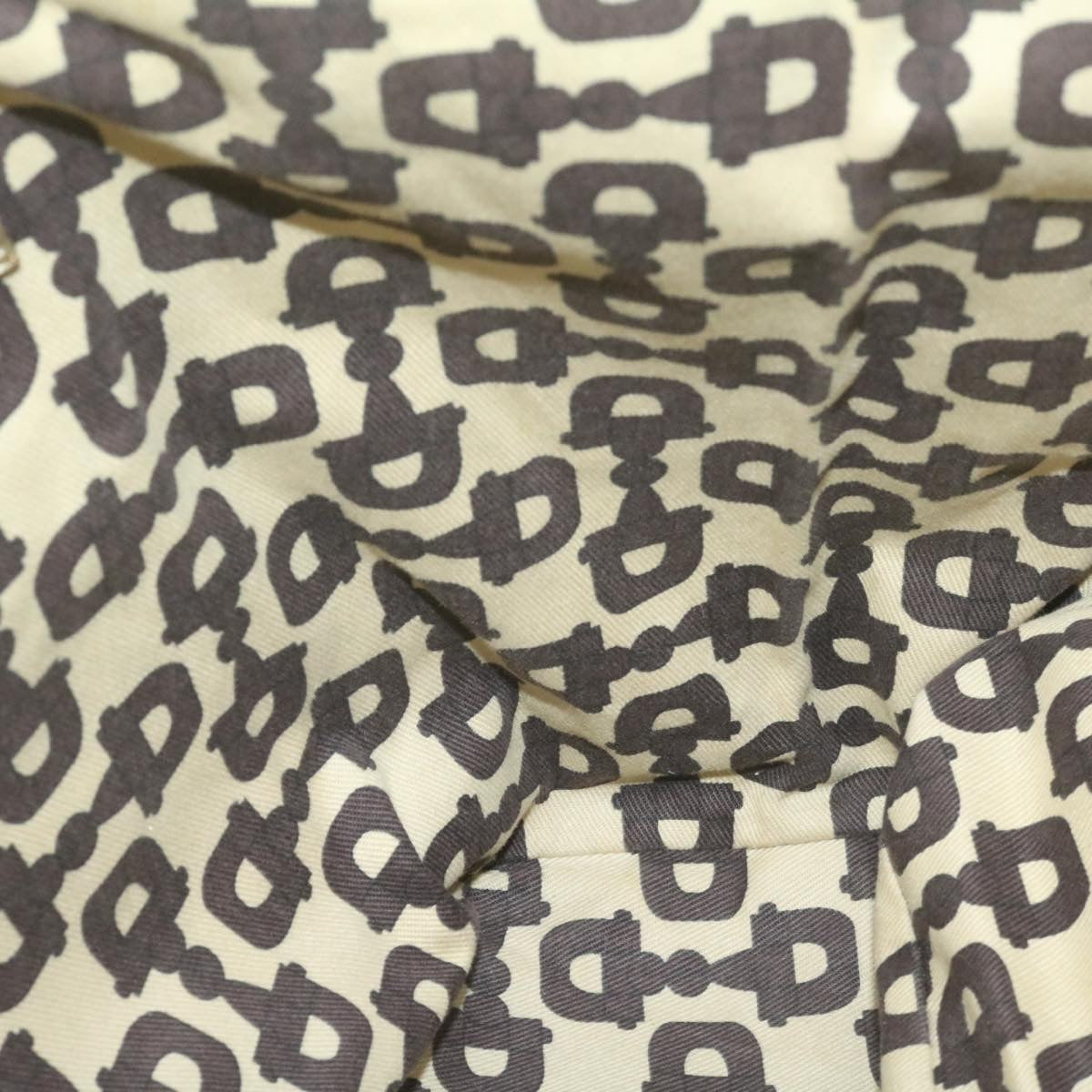 GUCCI Sherry Line GG Canvas Tote Bag Canvas Beige Gold Brown 139260 am626g