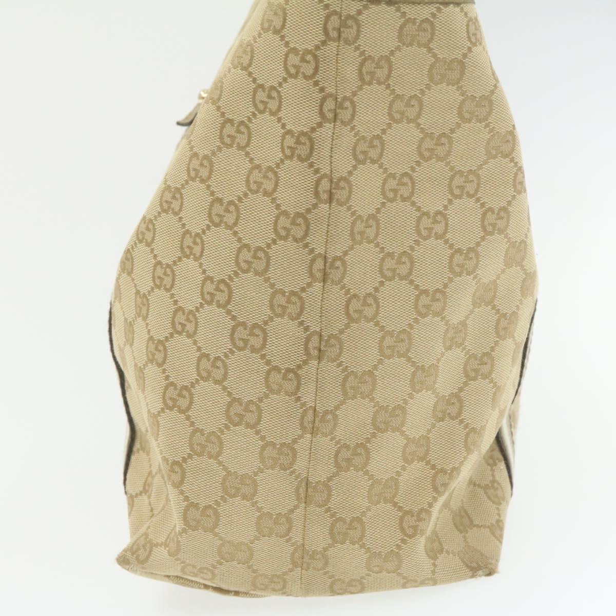 GUCCI Sherry Line GG Canvas Tote Bag Canvas Beige Gold Brown 139260 am626g