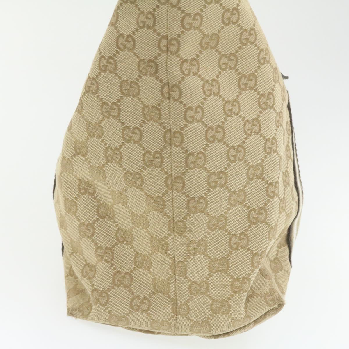 GUCCI Sherry Line GG Canvas Tote Bag Canvas Beige Gold Brown 139260 am626g