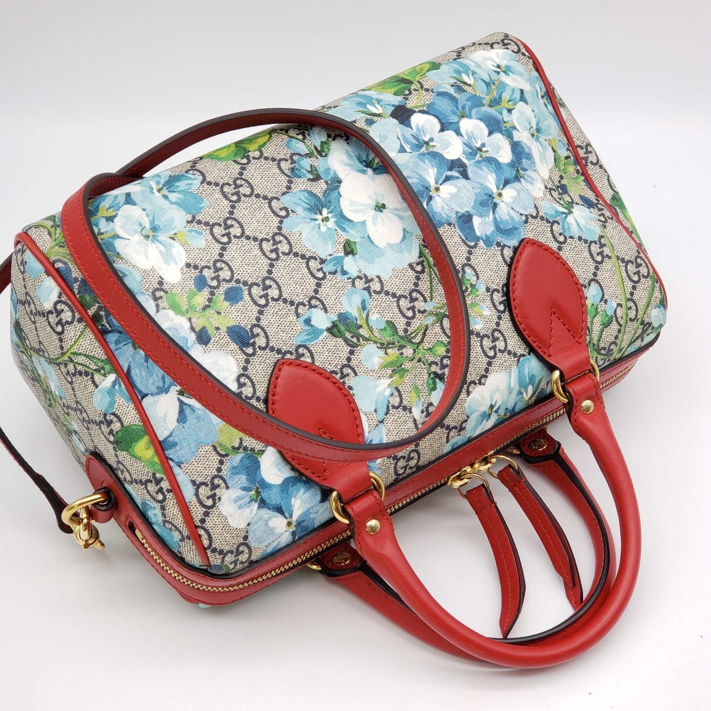 Gucci Blooms Boston Canvas Crossbody Bag