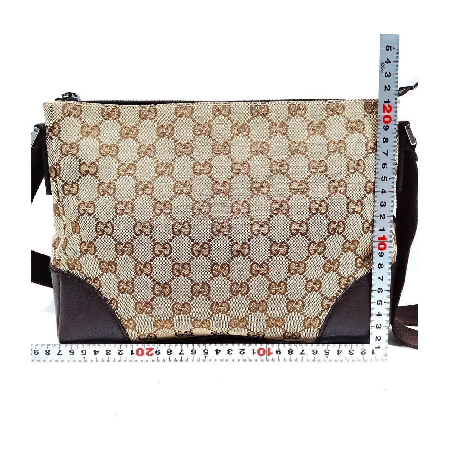 Gucci Brown Canvas Crossbody Bag