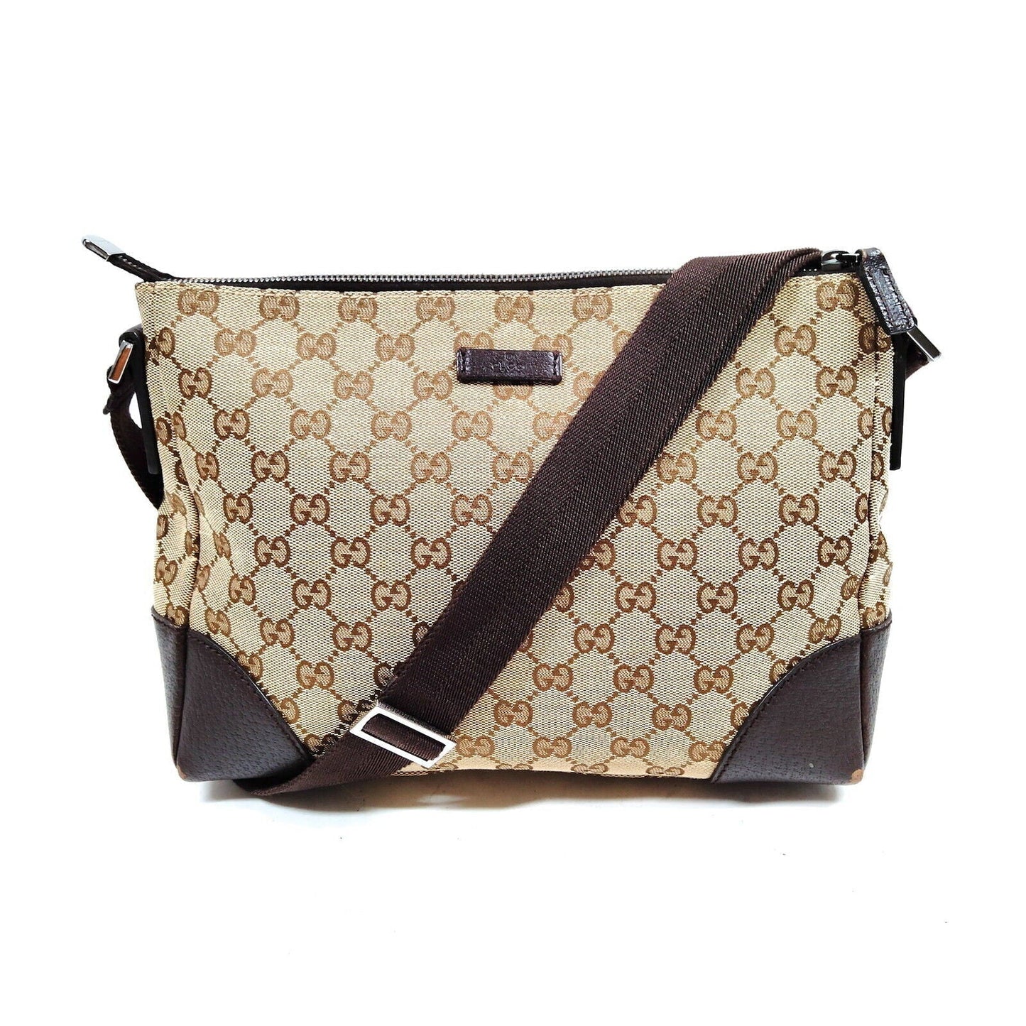 Gucci Brown Canvas Crossbody Bag