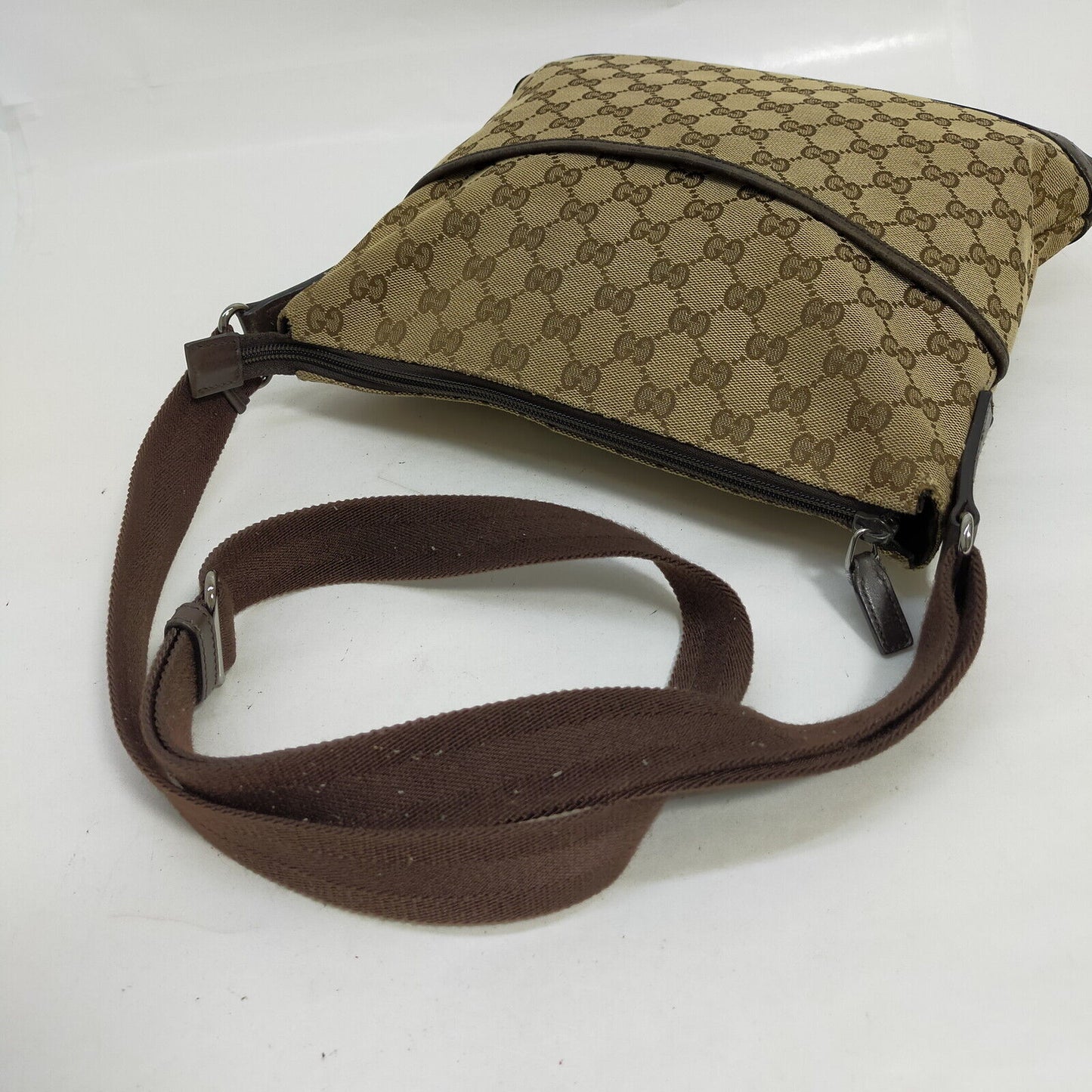Gucci Brown Canvas Crossbody Bag
