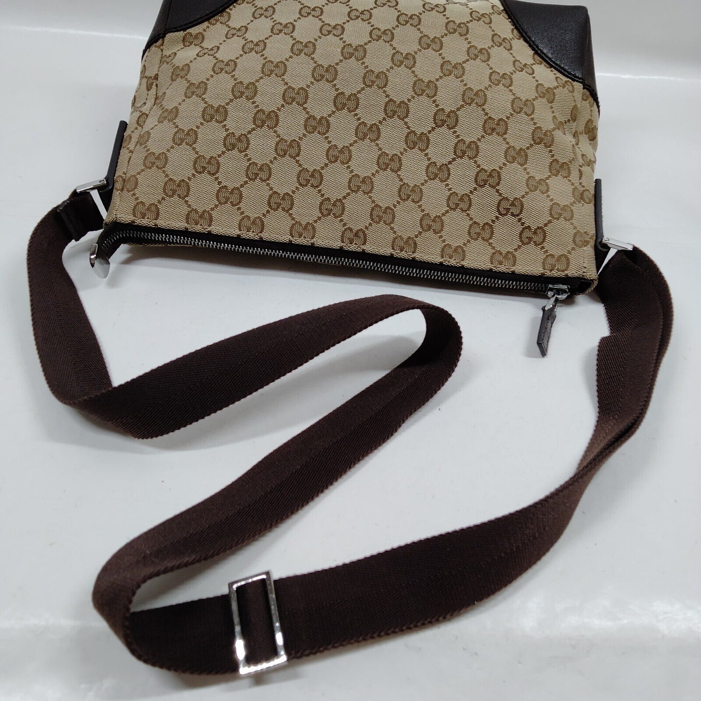 Gucci Brown Canvas Crossbody Bag
