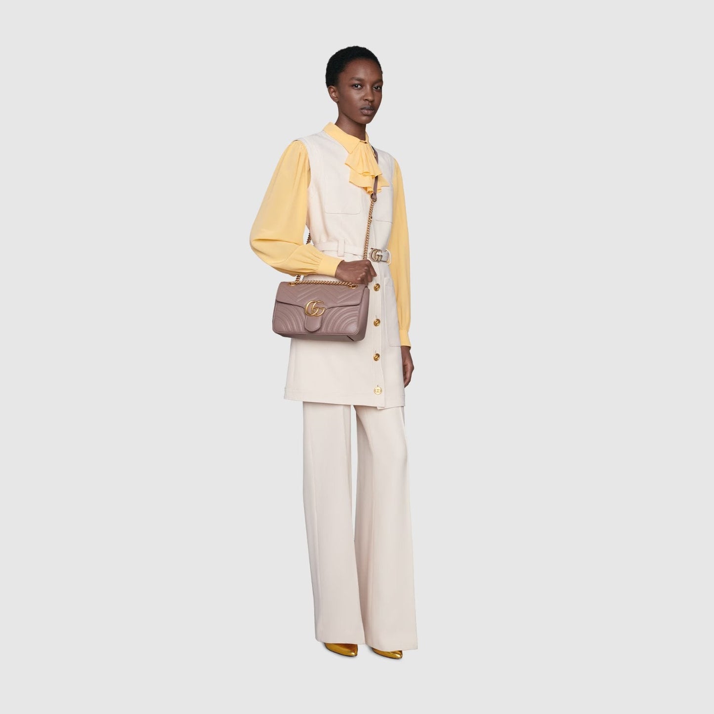 GUCCI GG Marmont Small matelass'e shoulder bag