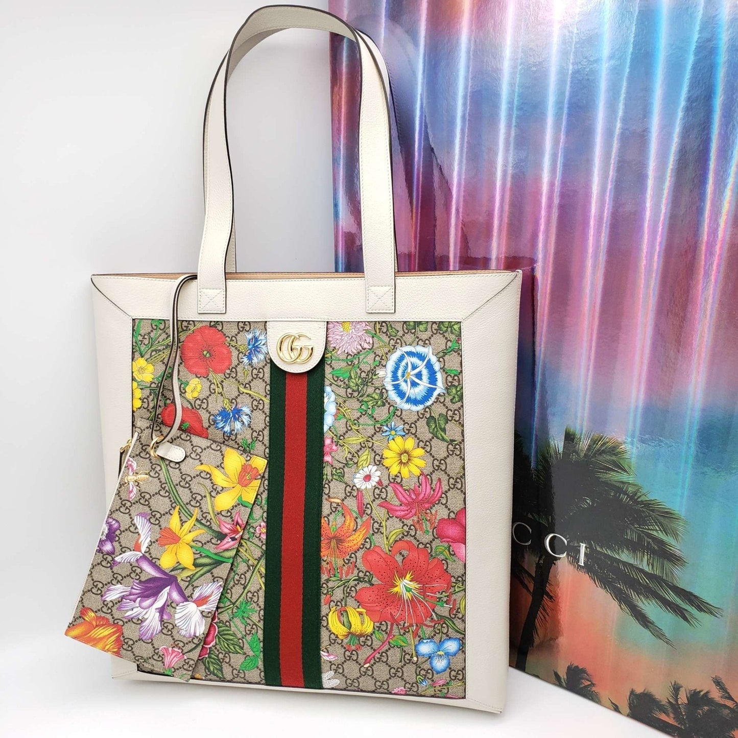 Gucci GG Ophidia Flora Large Tote Bag Brand New