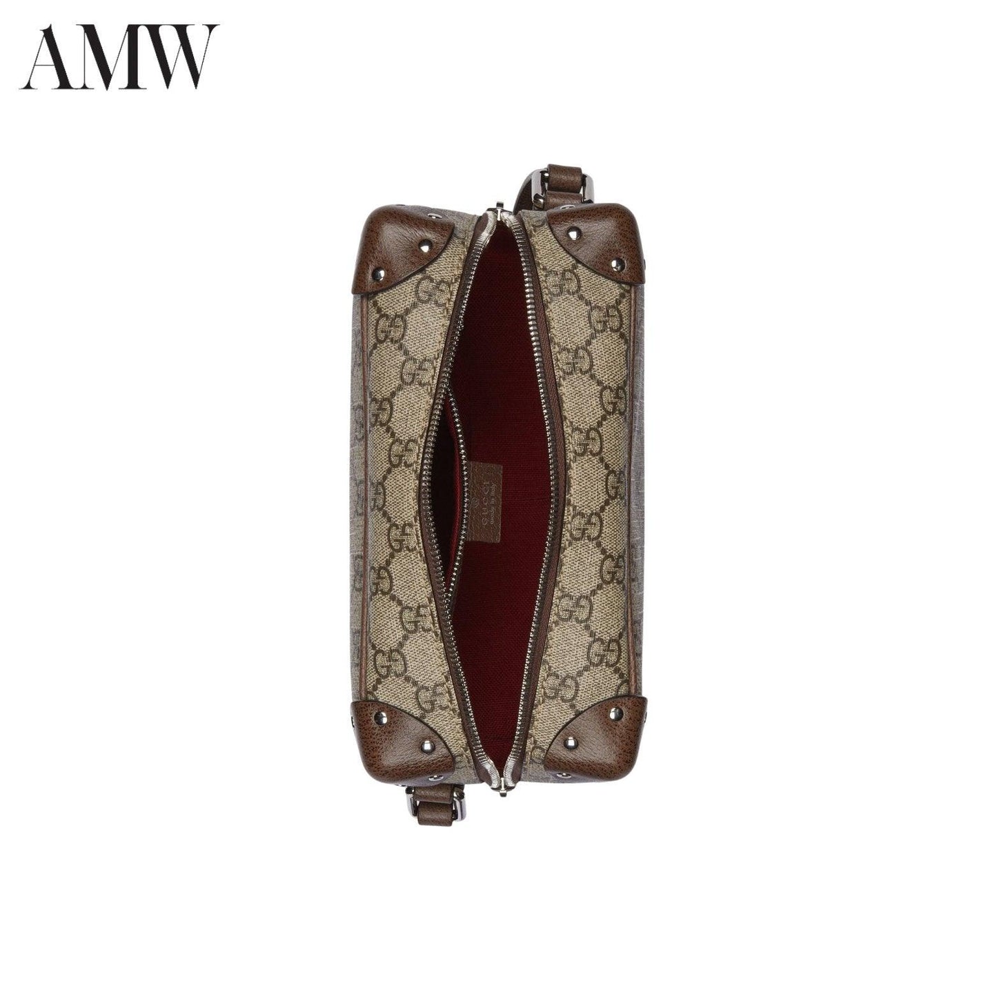 GUCCI GG Shoulder Bag With Leather Details