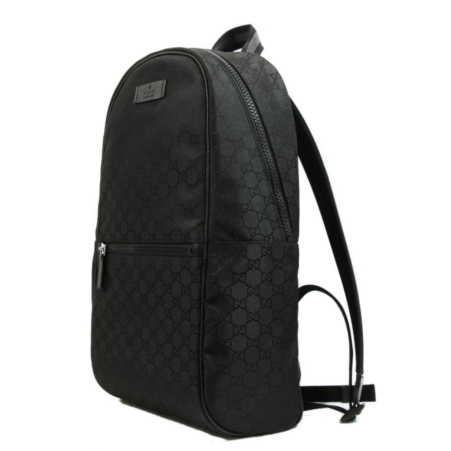 Gucci Nylon GG Guccissima Black Slim Backpack Travel Bag 449181