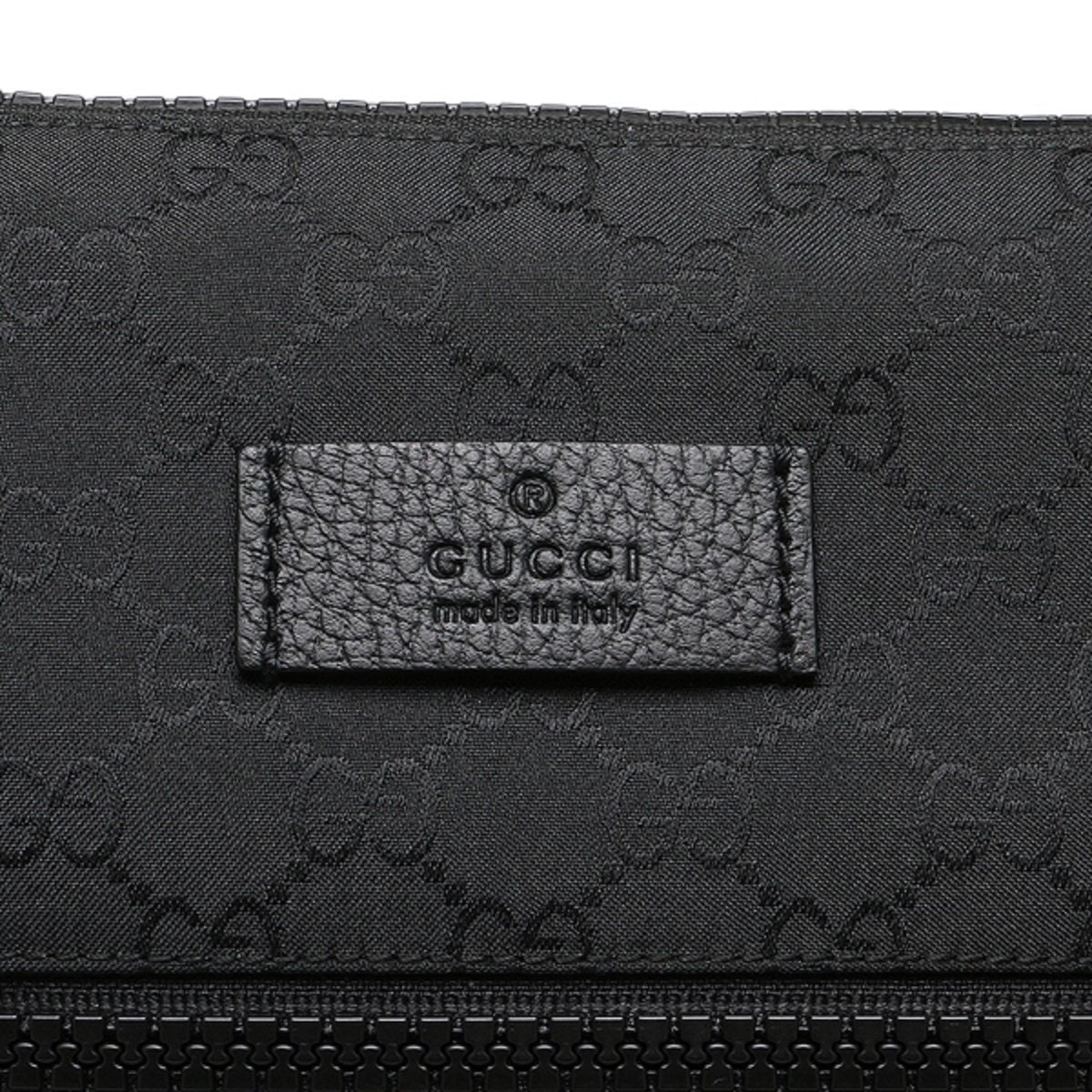 Gucci Unisex GG Guccissima Web Black Canvas Messenger Bag Crossbody 449185