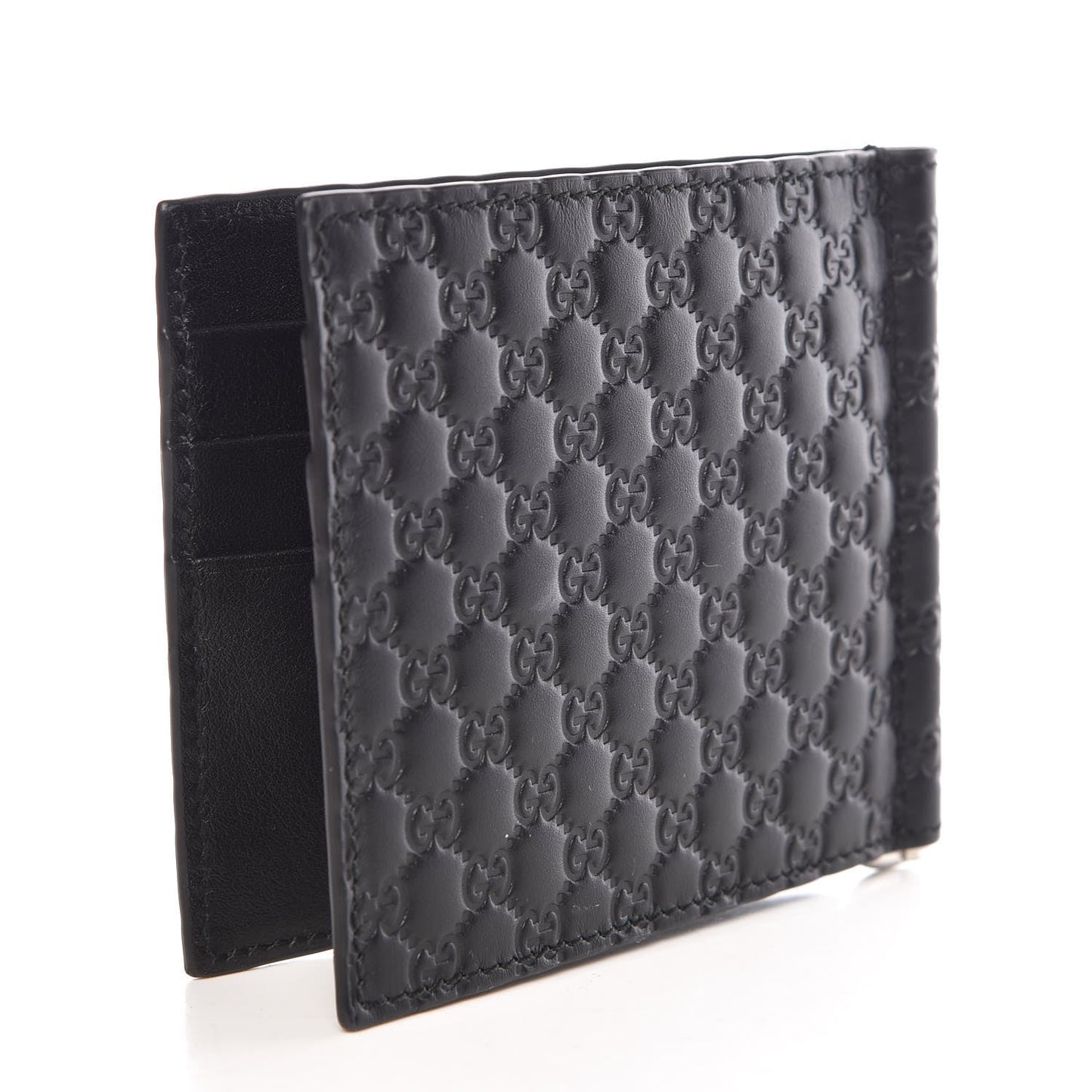 Gucci Unisex Microguccissima GG Black Money Clip Wallet 544478