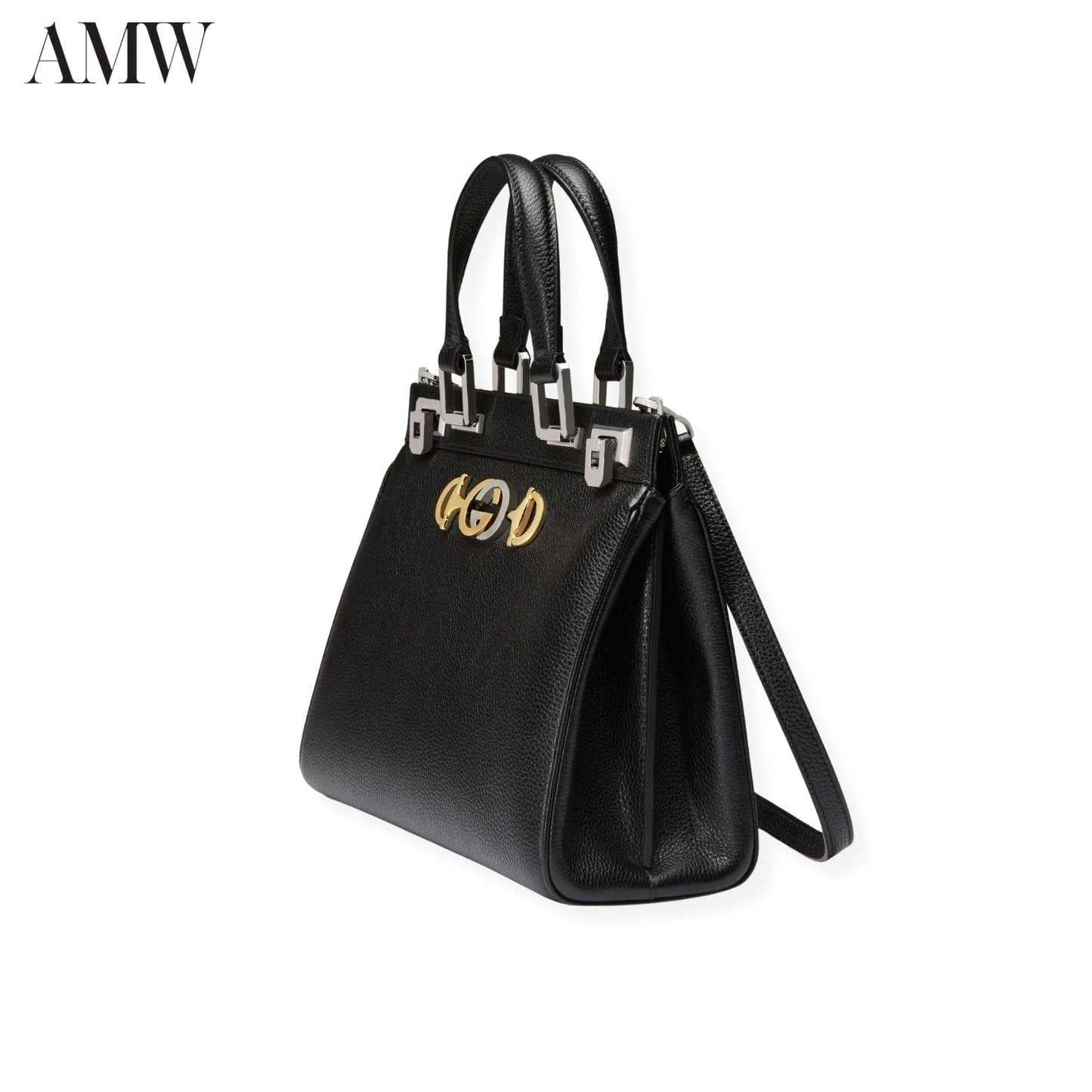 GUCCI Zumi Grainy Leather Small Top Handle Bag