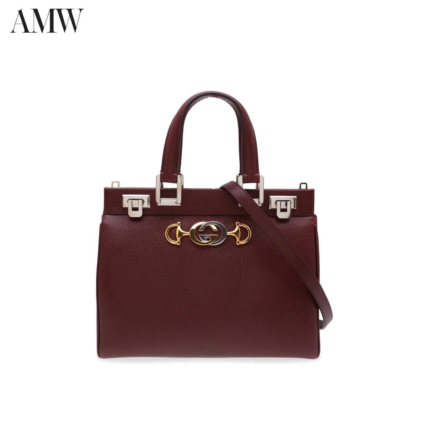 GUCCI Zumi Grainy Leather Small Top Handle Bag