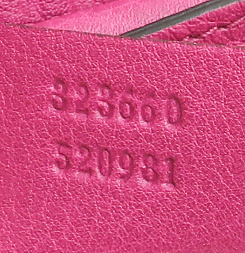 Gucci Fuchsia Bamboo Shopper Tote Bag