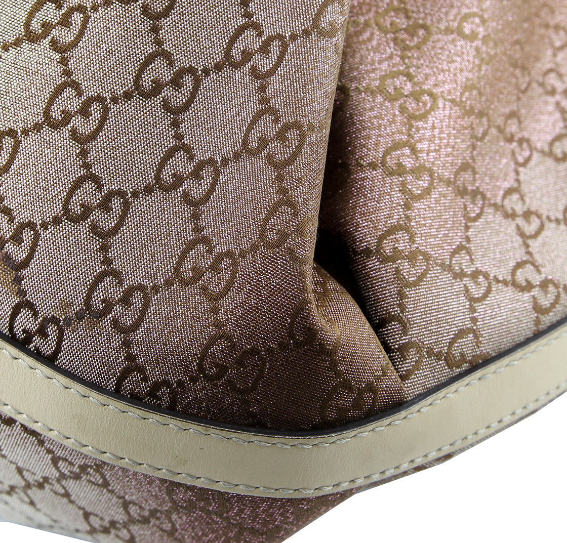 Gucci Brown Lurex Scarlett Tote