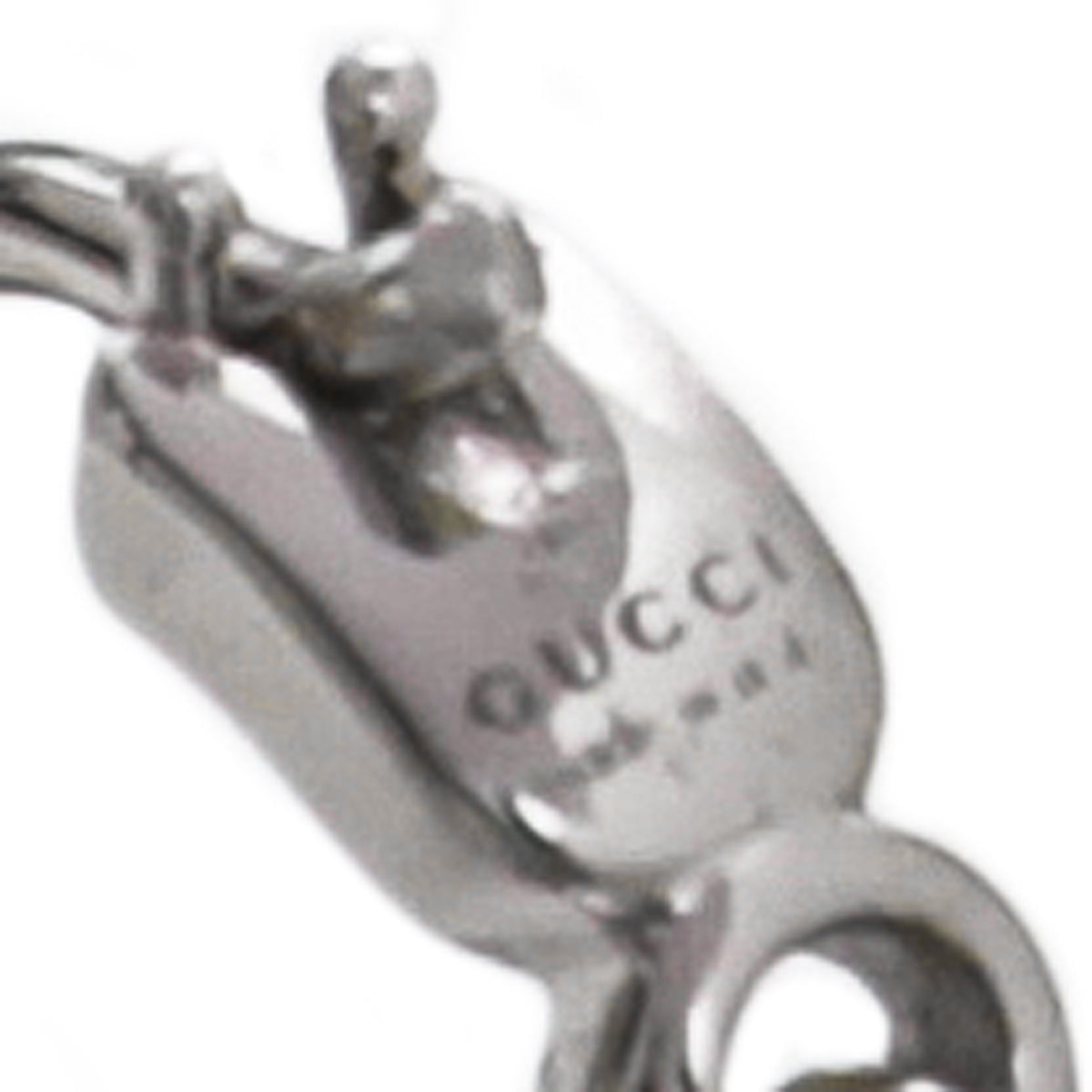 Gucci 18K White Gold GG Floral Hoop Drop Earrings