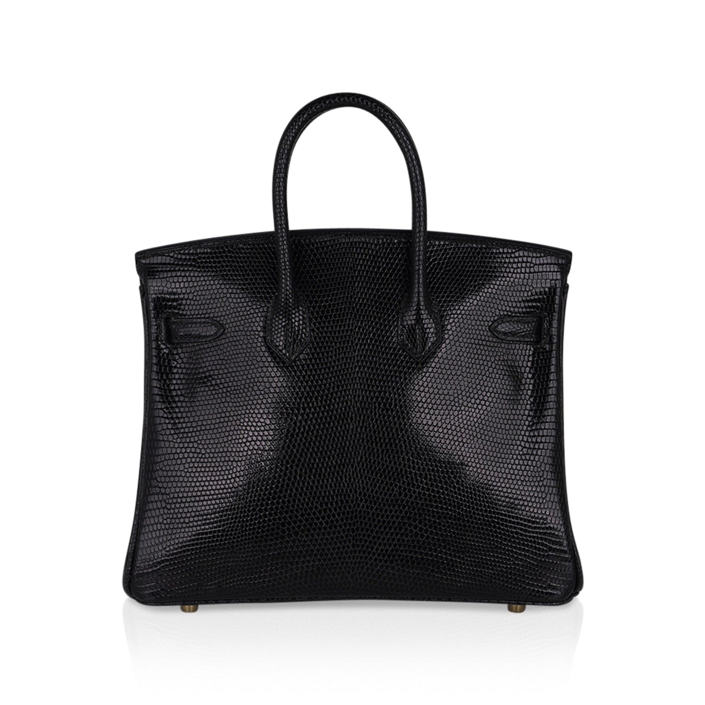 Hermes Birkin 25 Bag Black Lizard Gold Hardware Very Rare