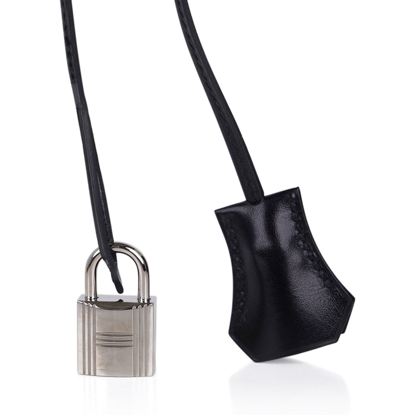 Hermes Birkin 35 Bag Black Box Palladium Guilloche Hardware