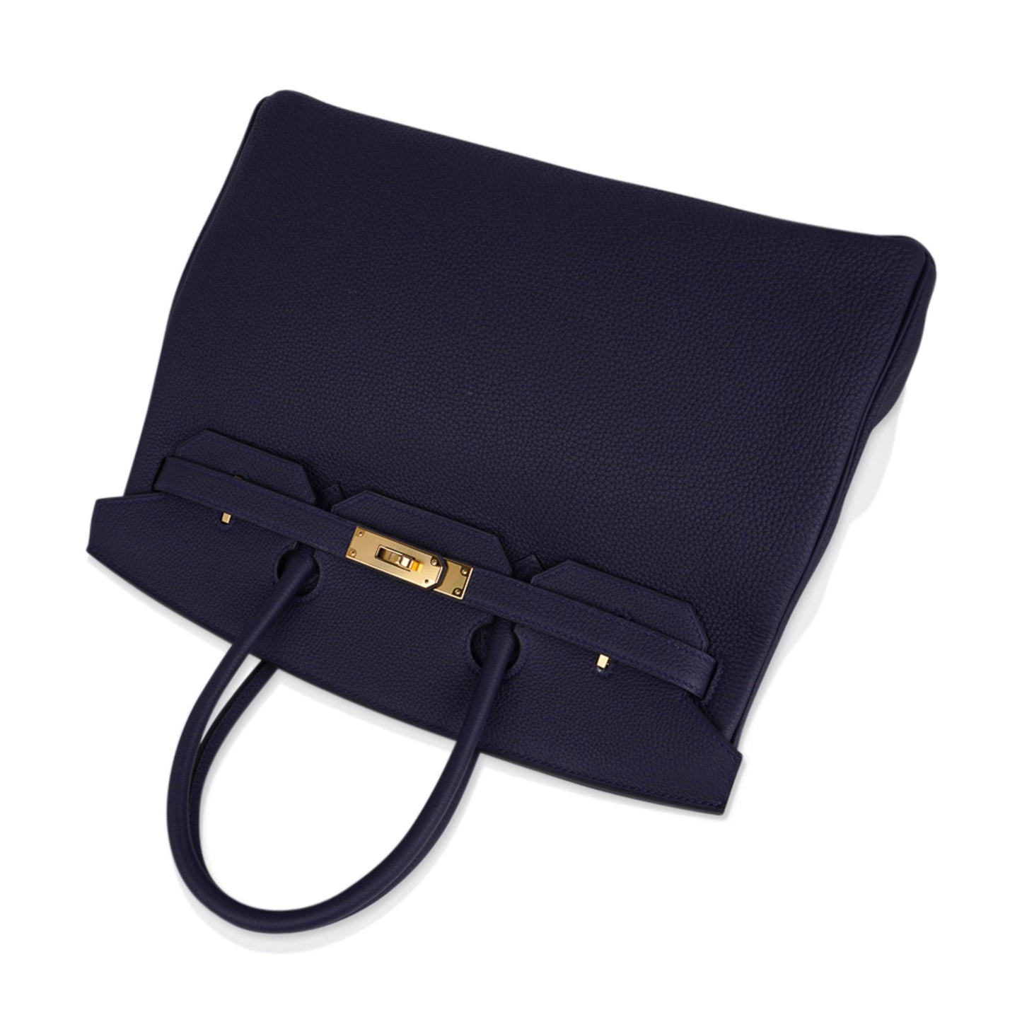 Hermes Birkin 35 Bag Blue Nuit Gold Hardware Togo Leather