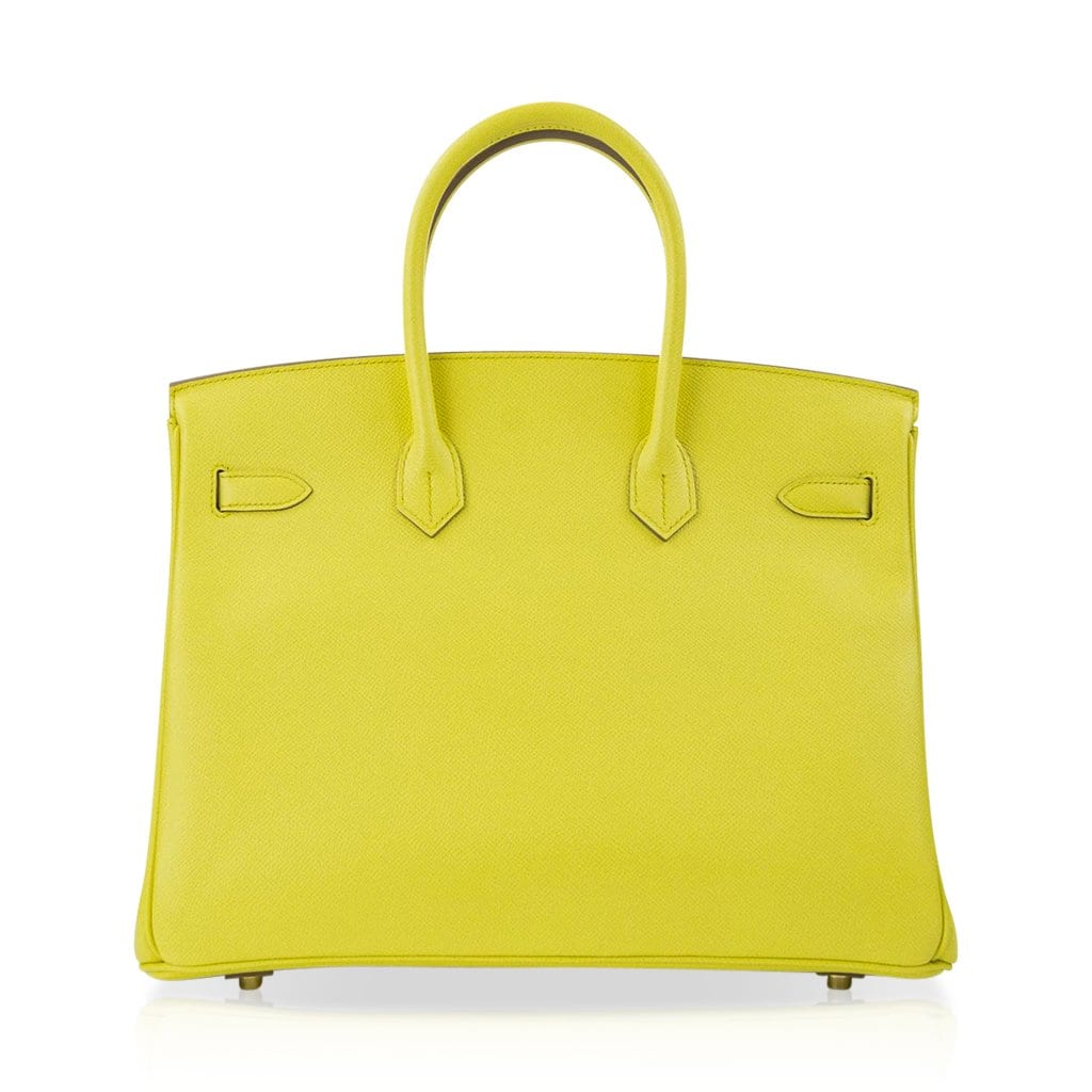 Hermes Birkin 35 Bag Soufre Epsom Leather Gold Hardware
