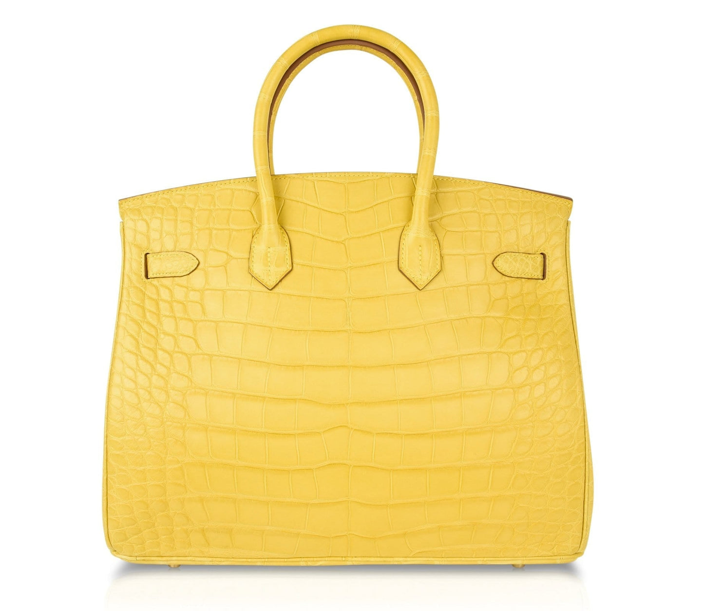 Hermes Birkin 35 Bag Matte Alligator Mimosa Gold Hardware Crazy Fabulous