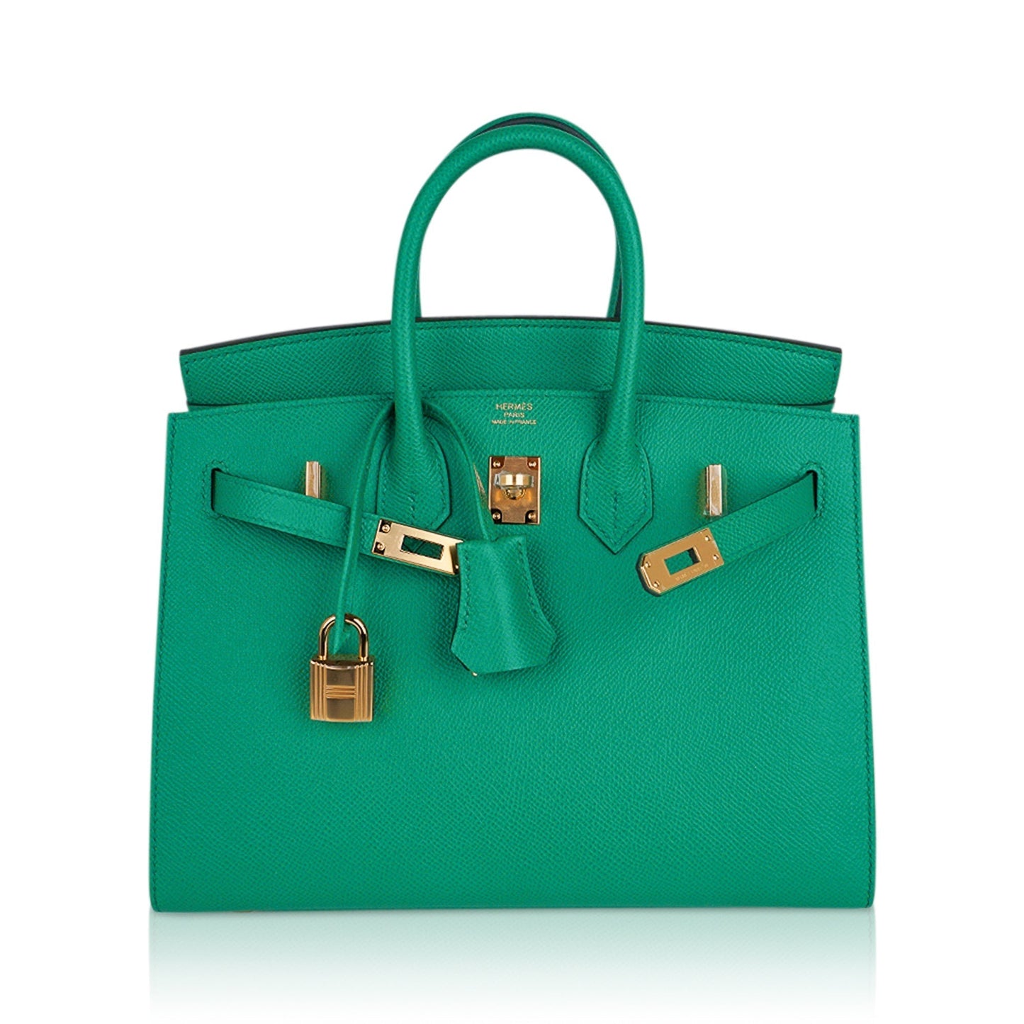 Hermes Birkin 25 Bag Sellier Vert Jade Epsom Leather with Gold Hardware
