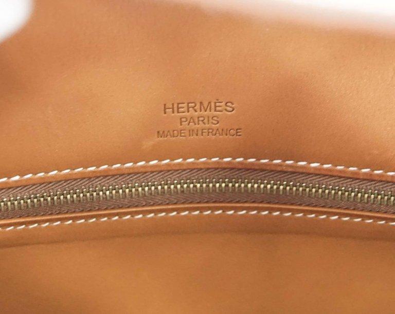 Hermes Birkin 35 Bag Flag Barenia / Toile Blue Permabrass Rare Limited Edition