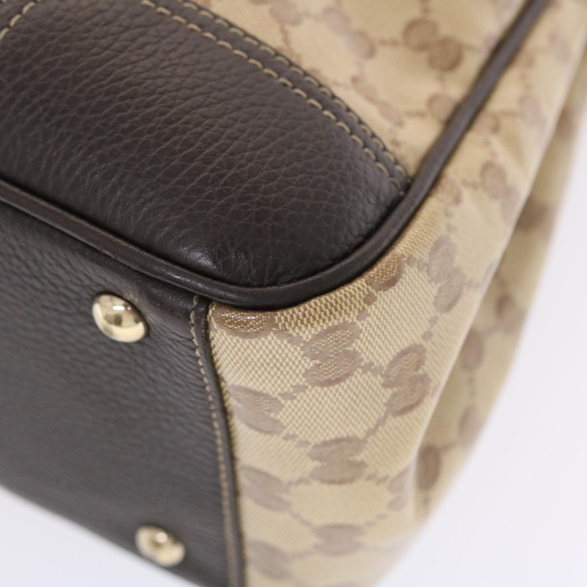 GUCCI GG Crystal Canvas Web Sherry Line Shoulder Bag Beige 293599 hk775
