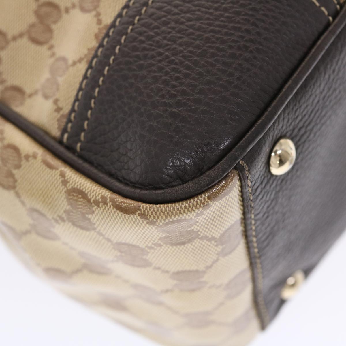 GUCCI GG Crystal Canvas Web Sherry Line Shoulder Bag Beige 293599 hk775