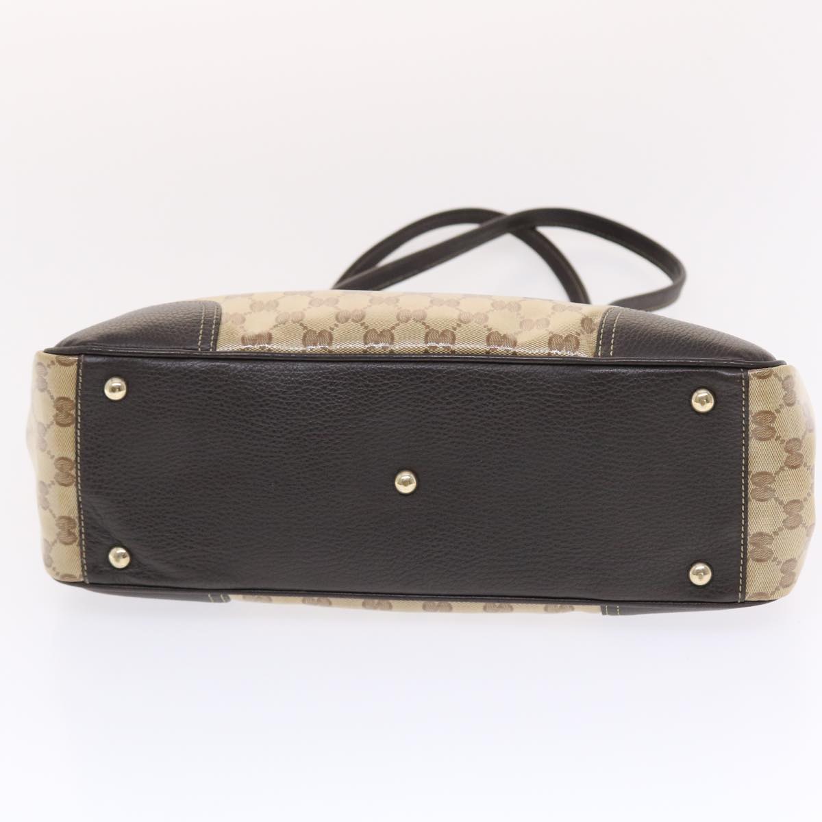 GUCCI GG Crystal Canvas Web Sherry Line Shoulder Bag Beige 293599 hk775