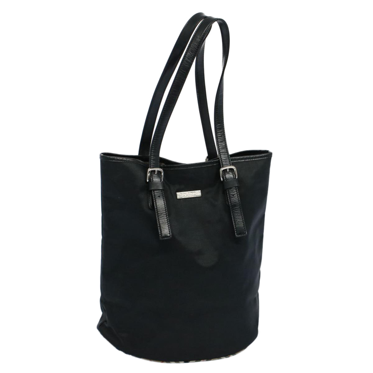 BurberrySs Shoulder Bag Nylon Black Auth hk862