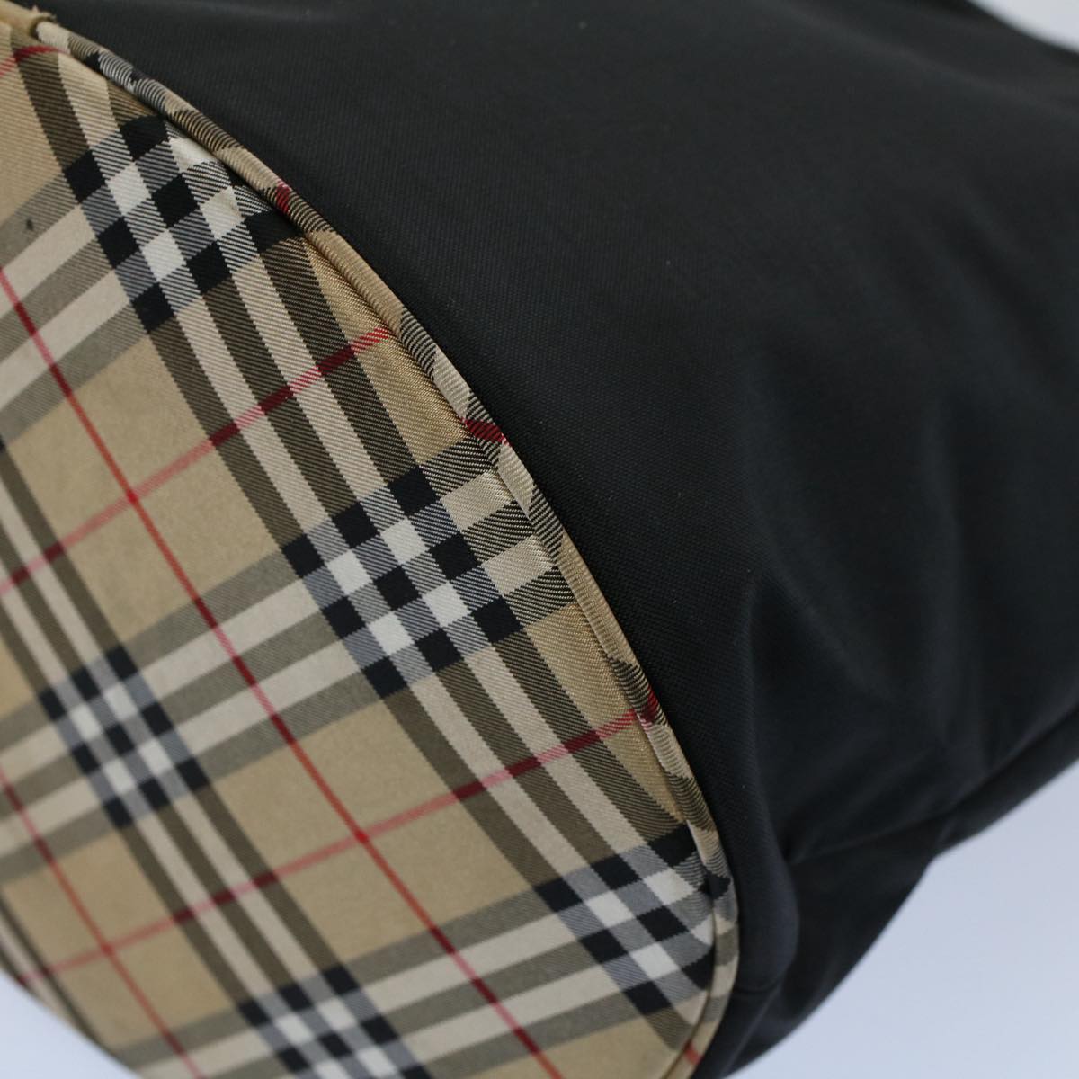 BurberrySs Shoulder Bag Nylon Black Auth hk862