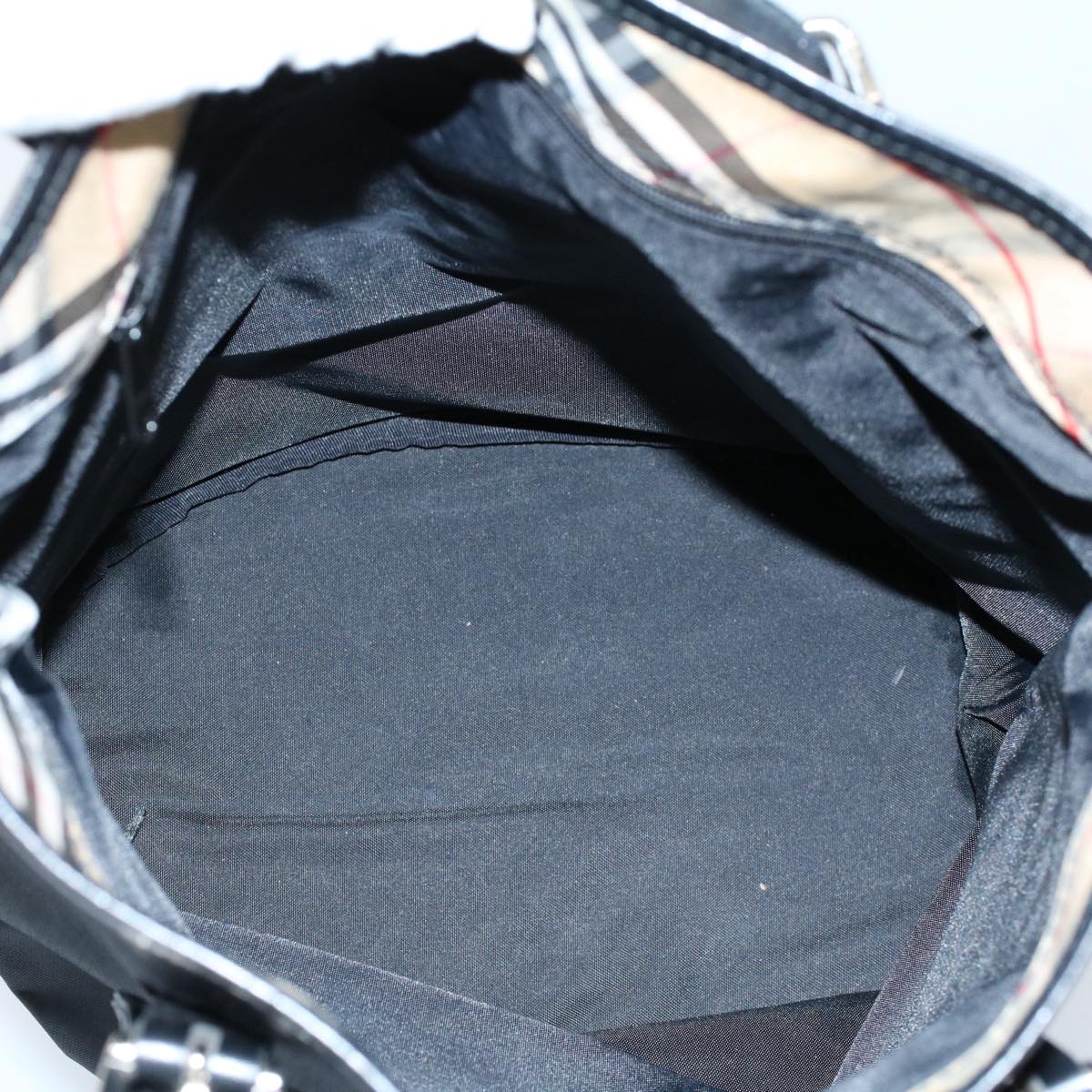BurberrySs Shoulder Bag Nylon Black Auth hk862